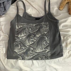 grey crop tank